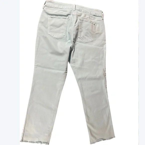 NYDJ Turquoise Ankle Length Pants Ankle Cut Off/Rip - Picture 3 of 7